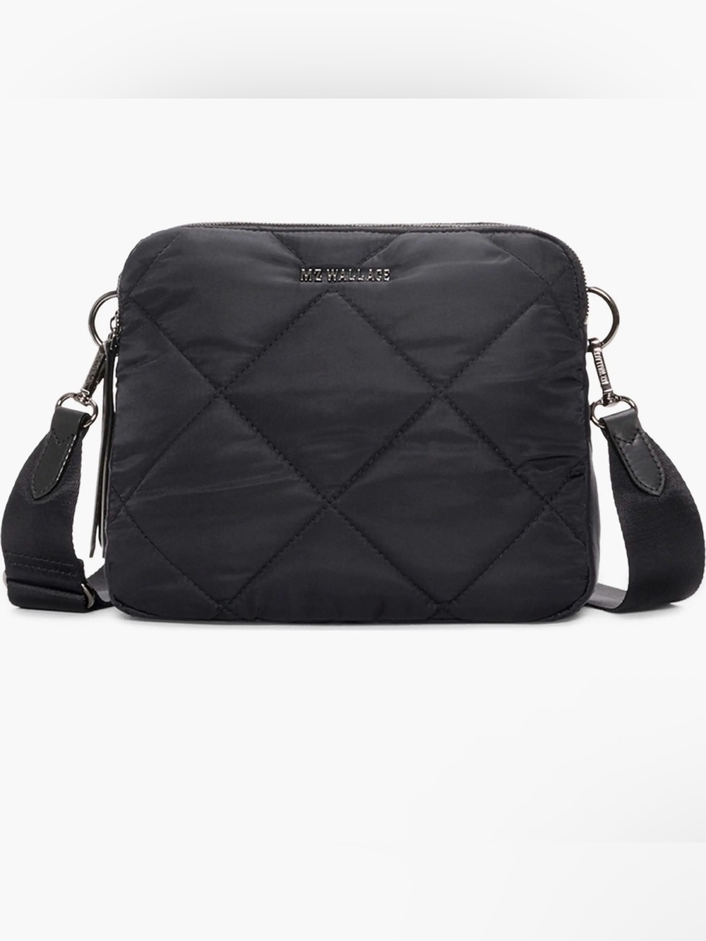 MZ Wallace Bowery Quilted Nylon C/B. Black.